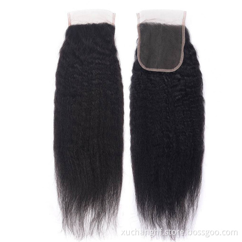 Free Samples Indian Hair Bundles Straight Cuticle Aligned Raw Virgin hair Vendors Wholesale Cheap Human Hair Extension Closure